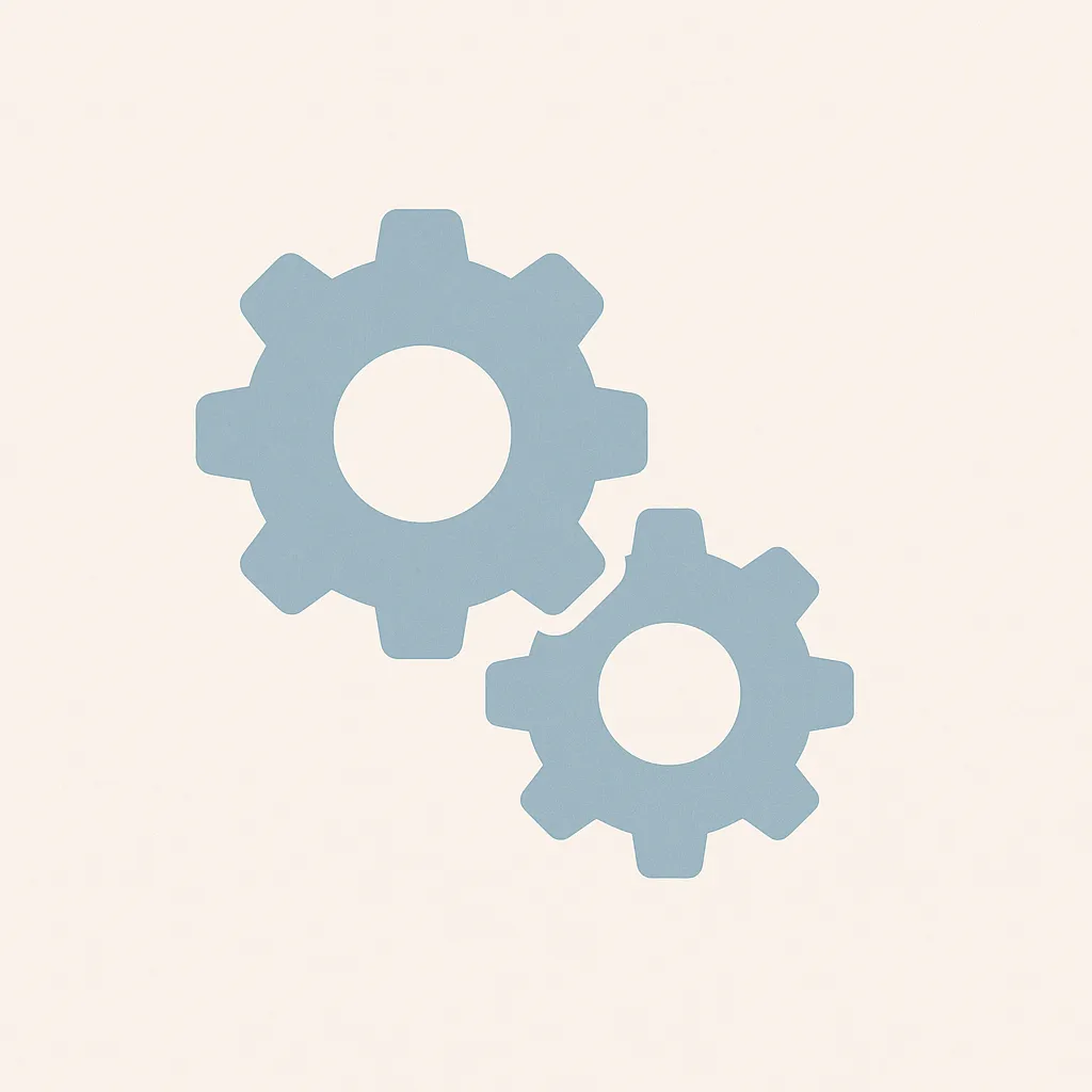 Gears icon representing collaboration